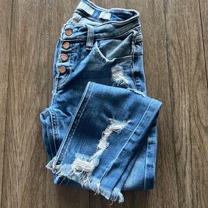 Amid Rise slim fit ankle skinny jeans